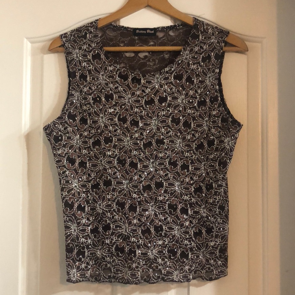 Brittany Black Women’s Brown Top Size Large